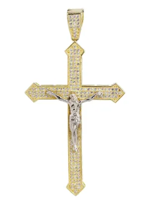 10K Gold Cross / Crucifix Pendant  |  7.3 Grams