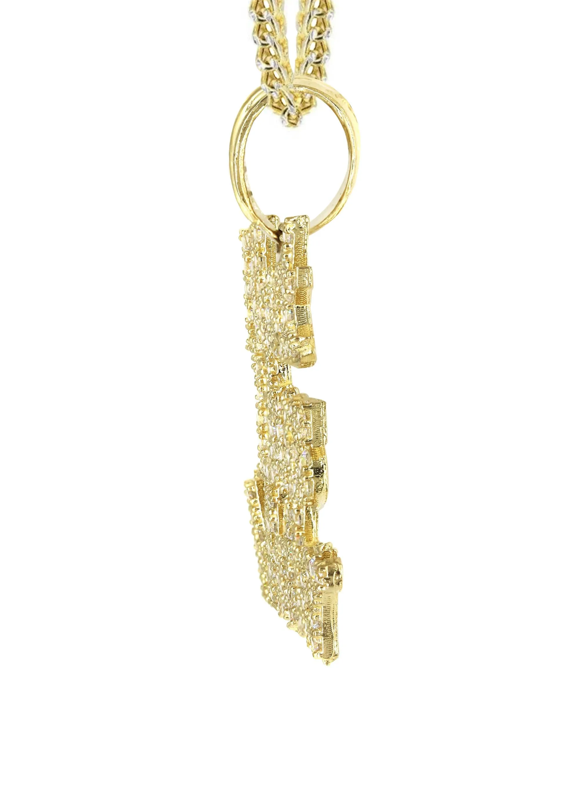 10K Yellow Gold Black Lives Matter Necklace | Appx 19.8 Grams