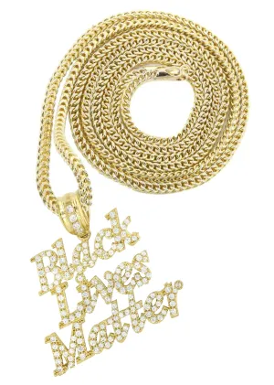 10K Yellow Gold Black Lives Matter Necklace | Appx 19.8 Grams