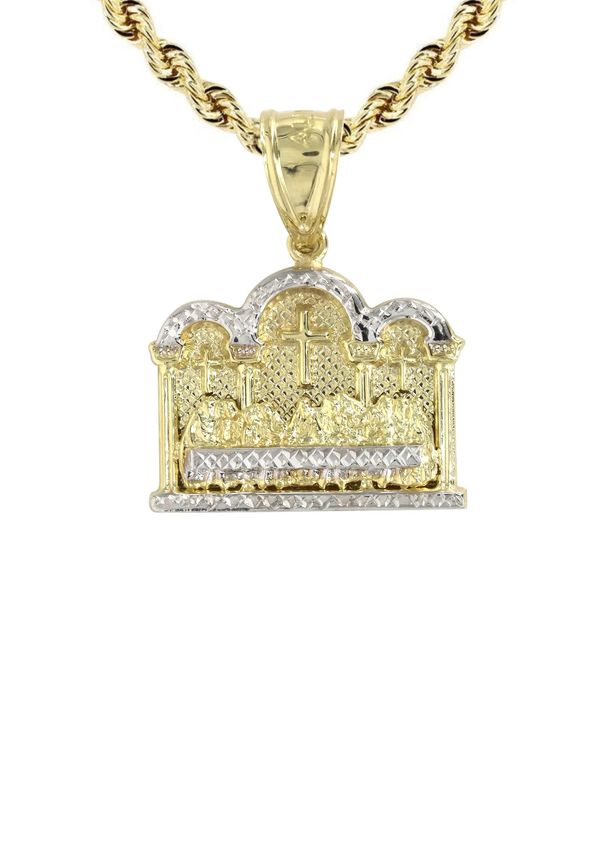 10K Yellow Gold Last Supper Necklace | Appx 13.5 Grams