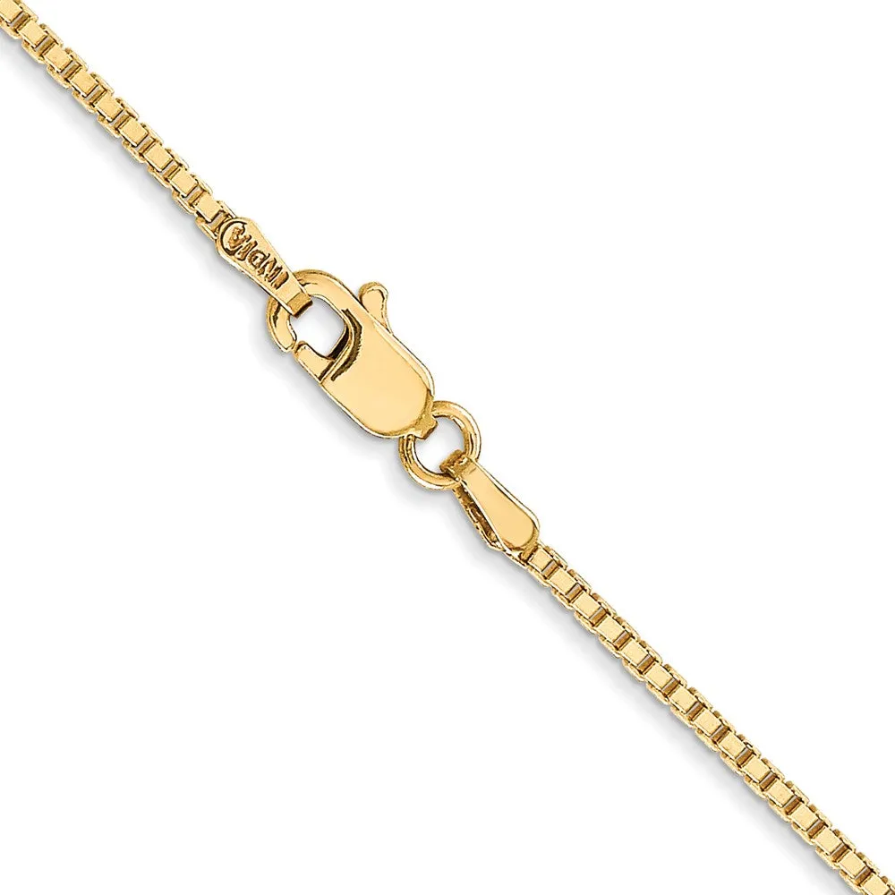 10KT Yellow Gold 16-inch 1.3MM Lobster Clasp Box Chain