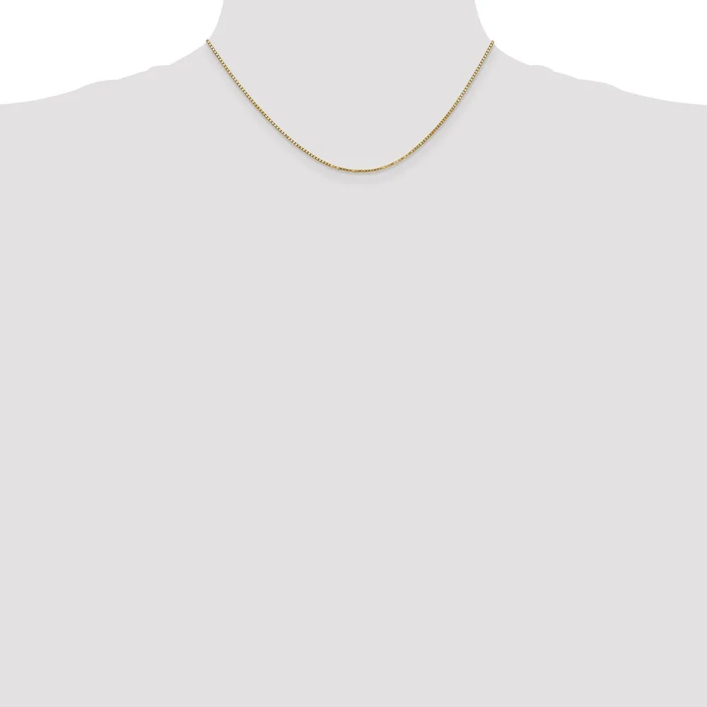 10KT Yellow Gold 16-inch 1.3MM Lobster Clasp Box Chain