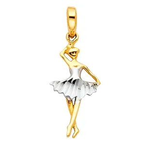 14K Dancing Ballerina Pendant