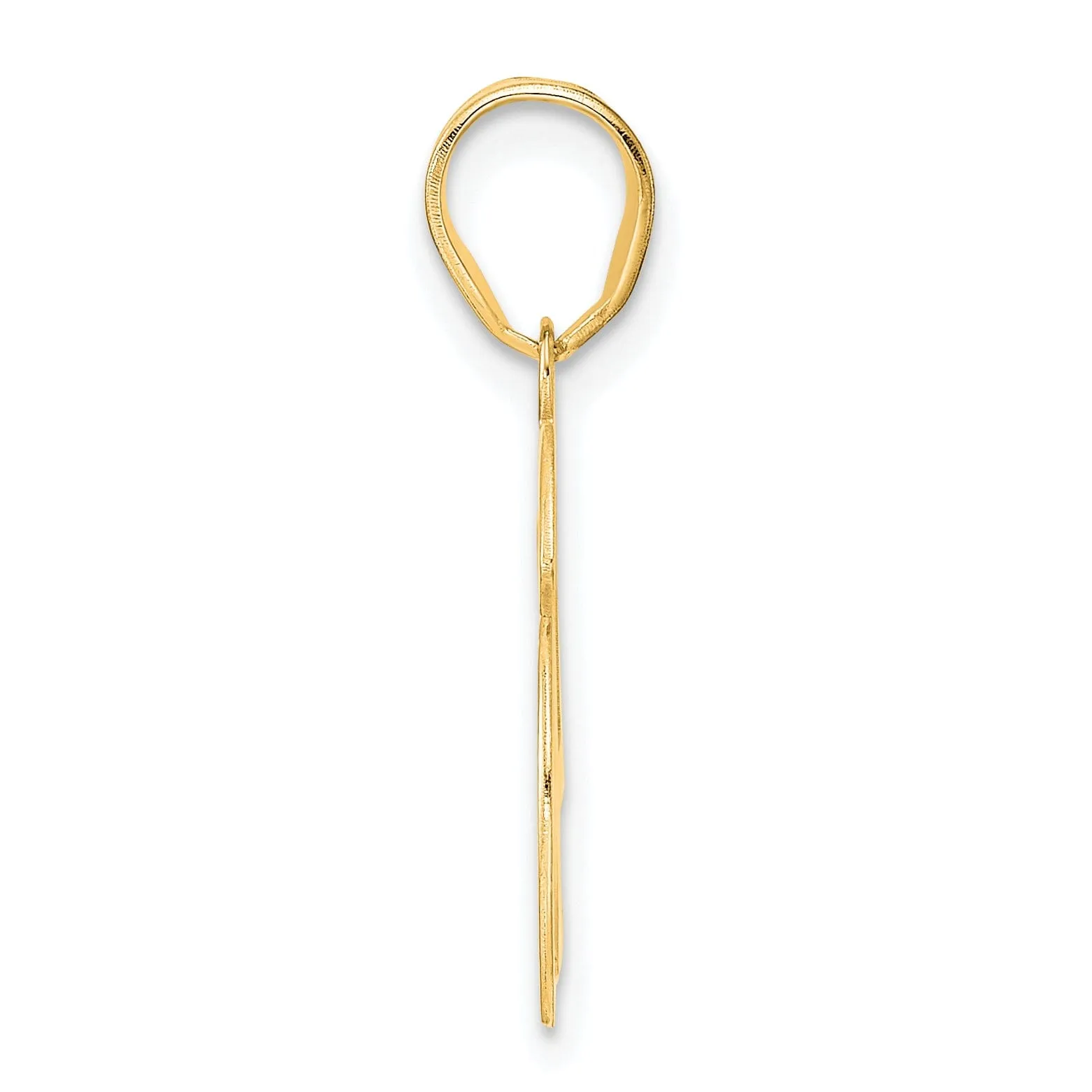 14k Yellow Gold Polished Finish Number 46 Charm Pendant