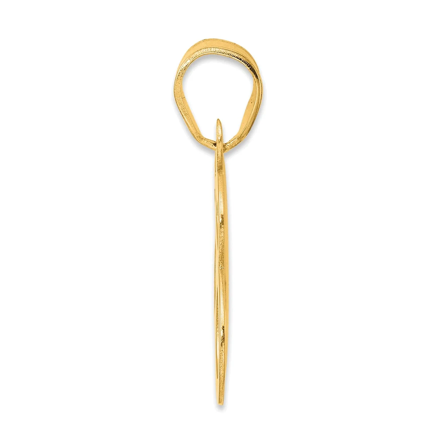 14k Yellow Gold Polished Finish Number 68 Charm Pendant