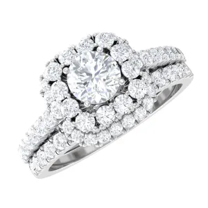 1.50 CT Zircon Statement Wedding Ring Set