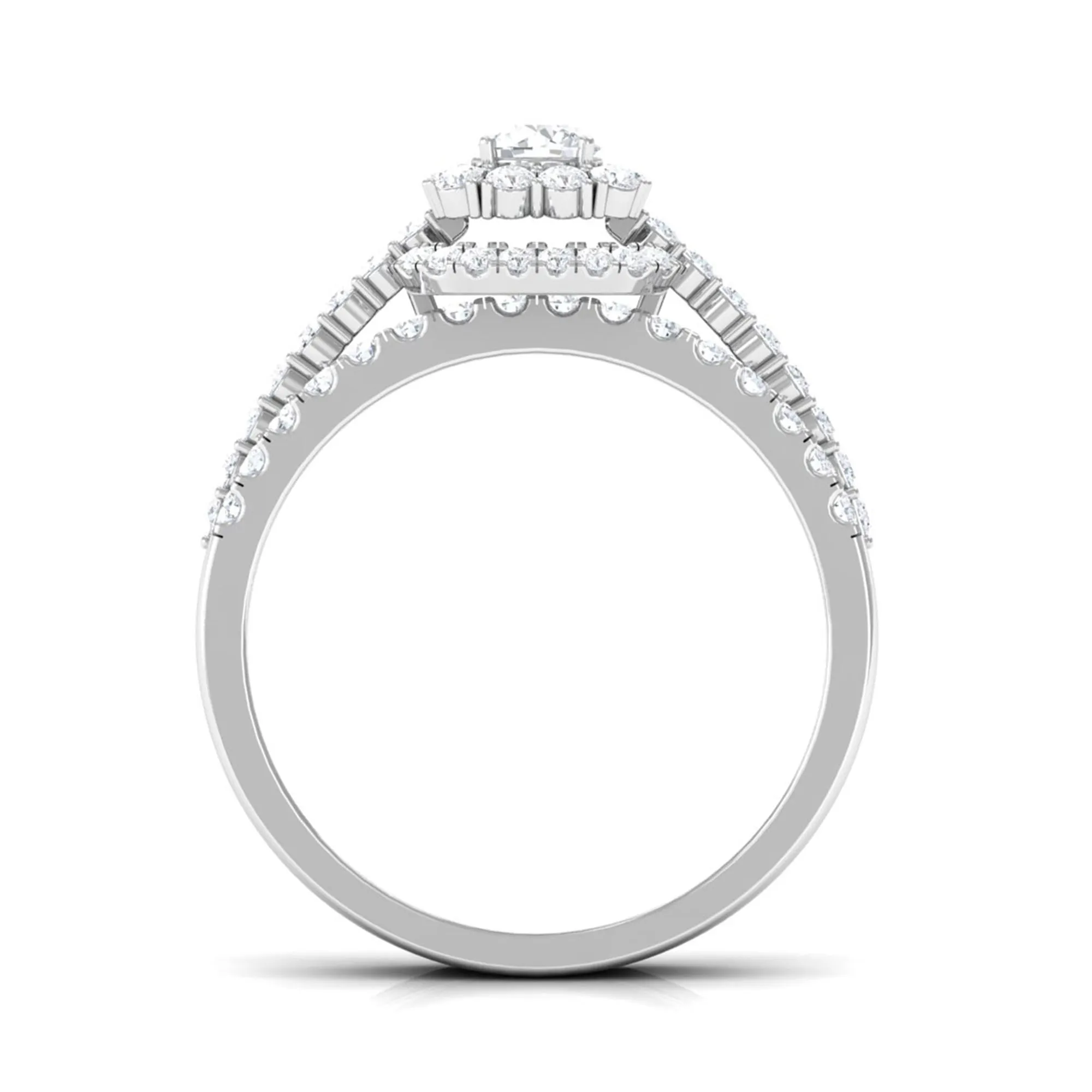 1.50 CT Zircon Statement Wedding Ring Set