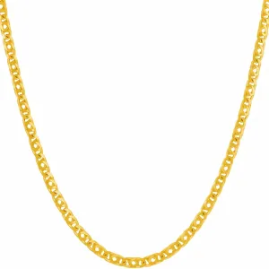 3mm Emblem Oval Chain Necklace