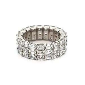6.19ct 18k White Gold Eternity Band
