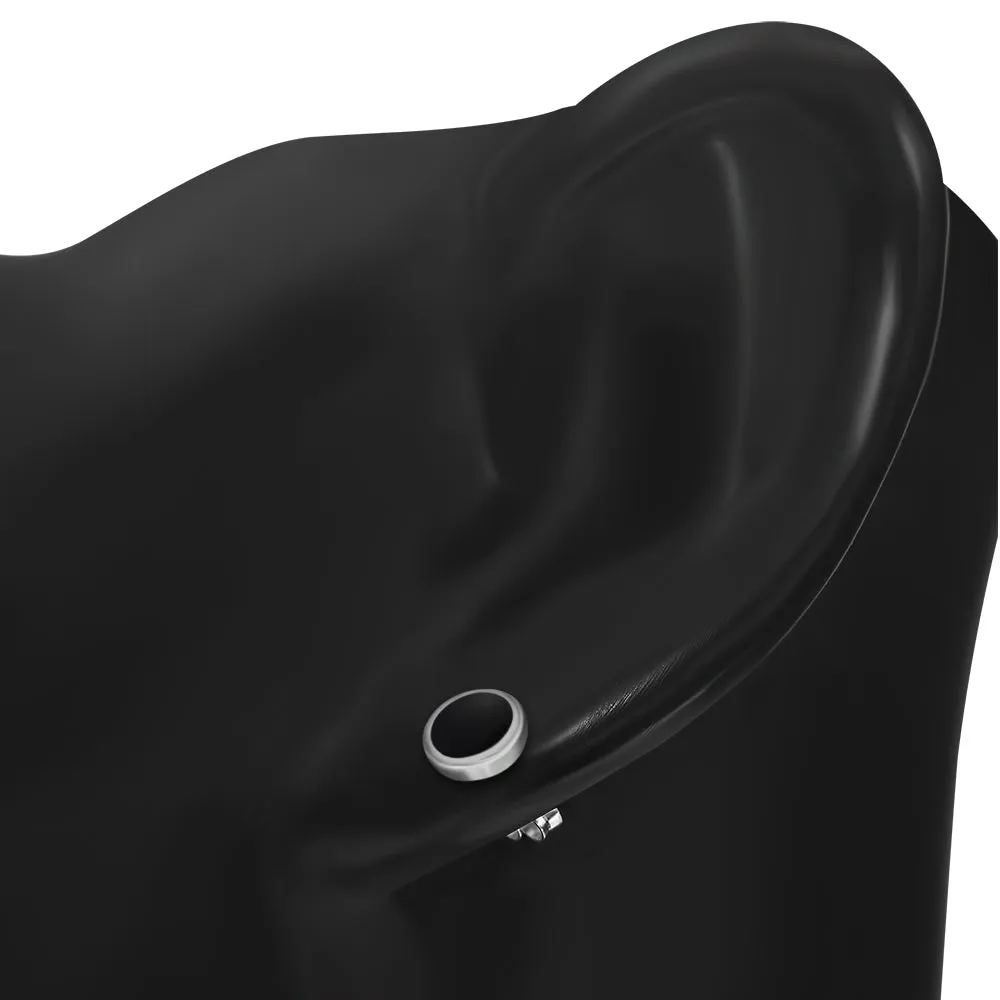 6mm | Black Onyx Round Sterling Silver Stud Earrings