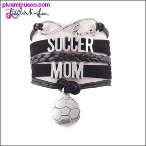 7 colors Infinity love soccer mom bracelet football charm