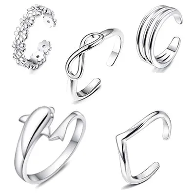 8 Piece Boho Toe Ring Set