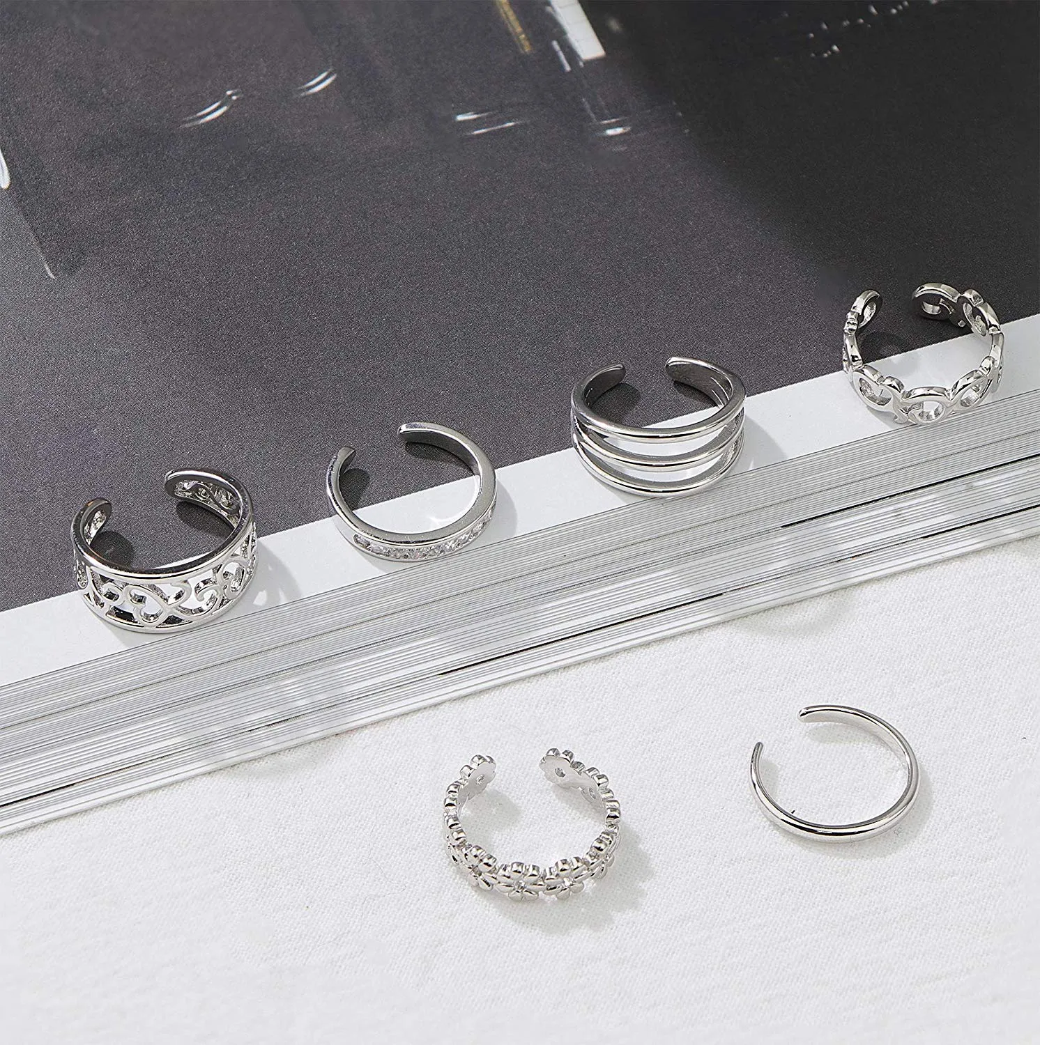 8 Piece Boho Toe Ring Set