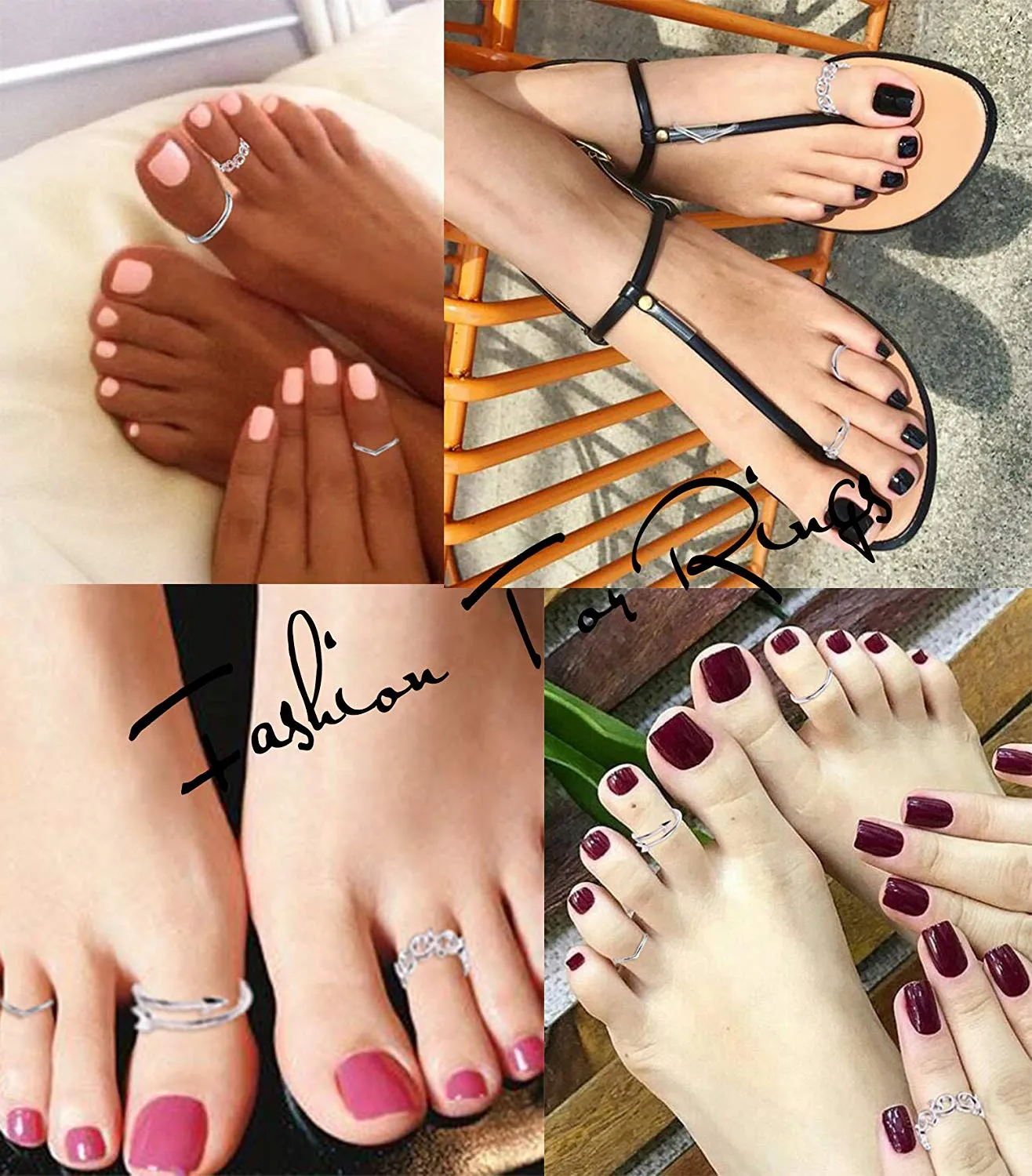 8 Piece Boho Toe Ring Set