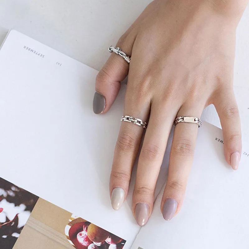 925 Sterling Silver Open Cuff Adjustable Ring