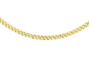 9ct gold diamond cut curb link pendant chain 34884