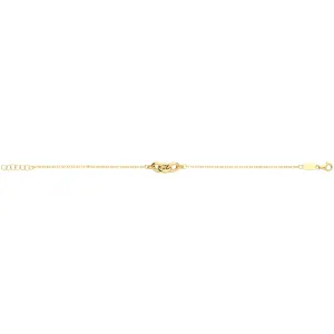 9CT GOLD TRIPLE INTERLOCKING CIRCLE BRACELET