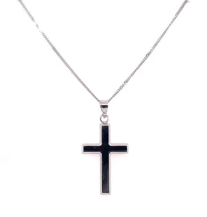 9ct White Gold Cross Pendant