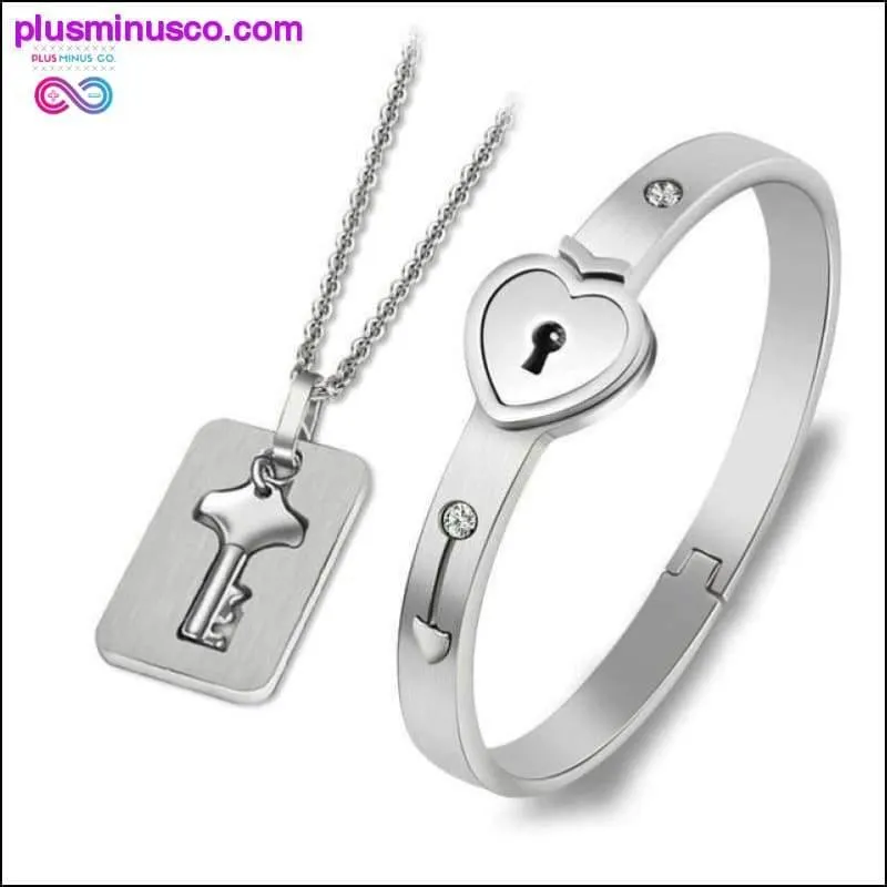 A Couple Lovers Jewelry Love Heart Lock Bracelet Stainless