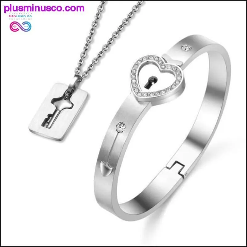 A Couple Lovers Jewelry Love Heart Lock Bracelet Stainless