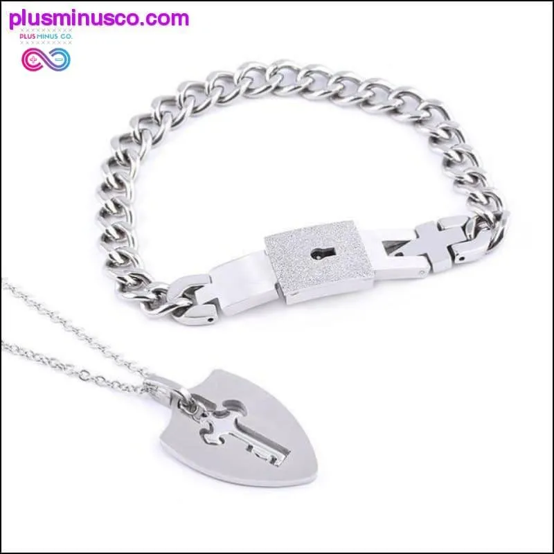 A Couple Lovers Jewelry Love Heart Lock Bracelet Stainless