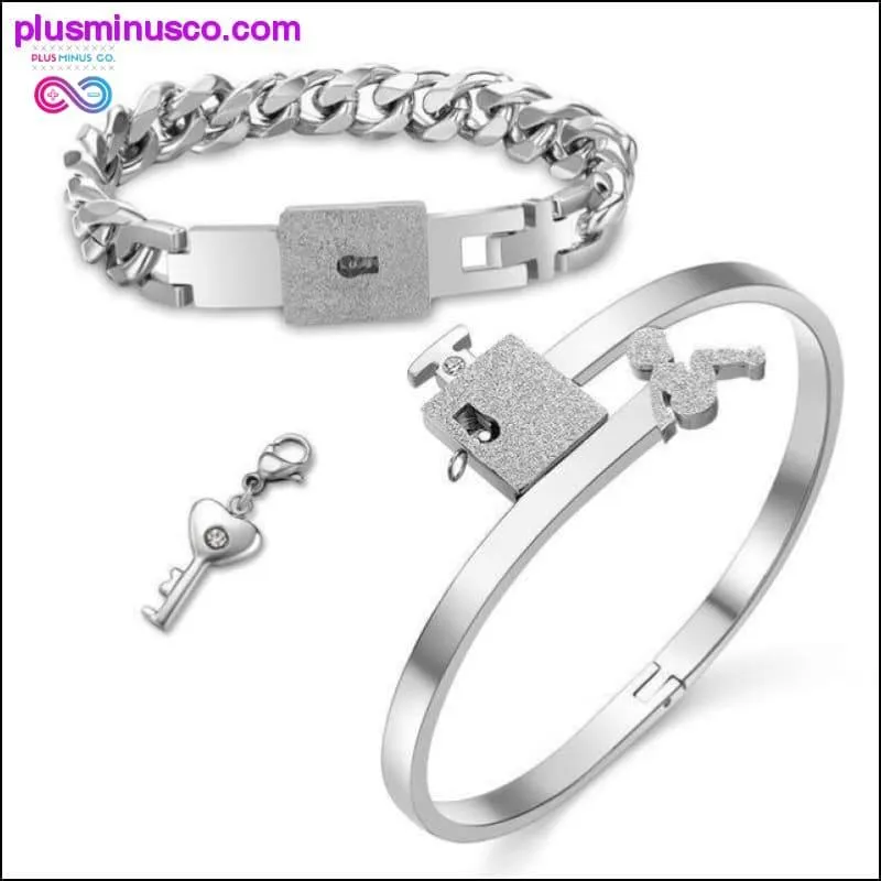 A Couple Lovers Jewelry Love Heart Lock Bracelet Stainless