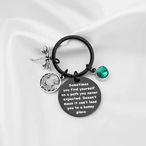 AKTAP Sasenach Inspired Keychain Sassenach Scottish Jewelry Gift Sometimes You Find Yourself On a Path You Never Expected