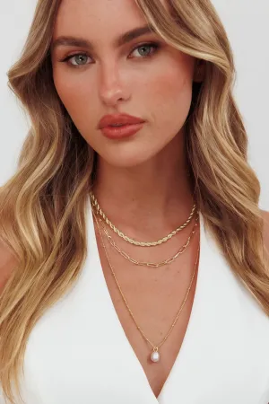 Allie Multi Length Necklace Set Gold
