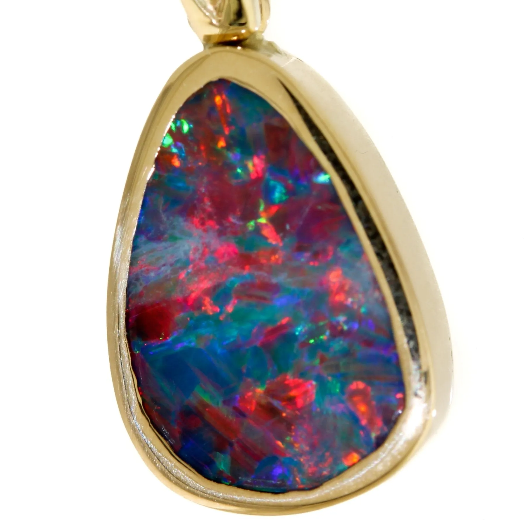 Australian Opal x Diamond Gold Pendant