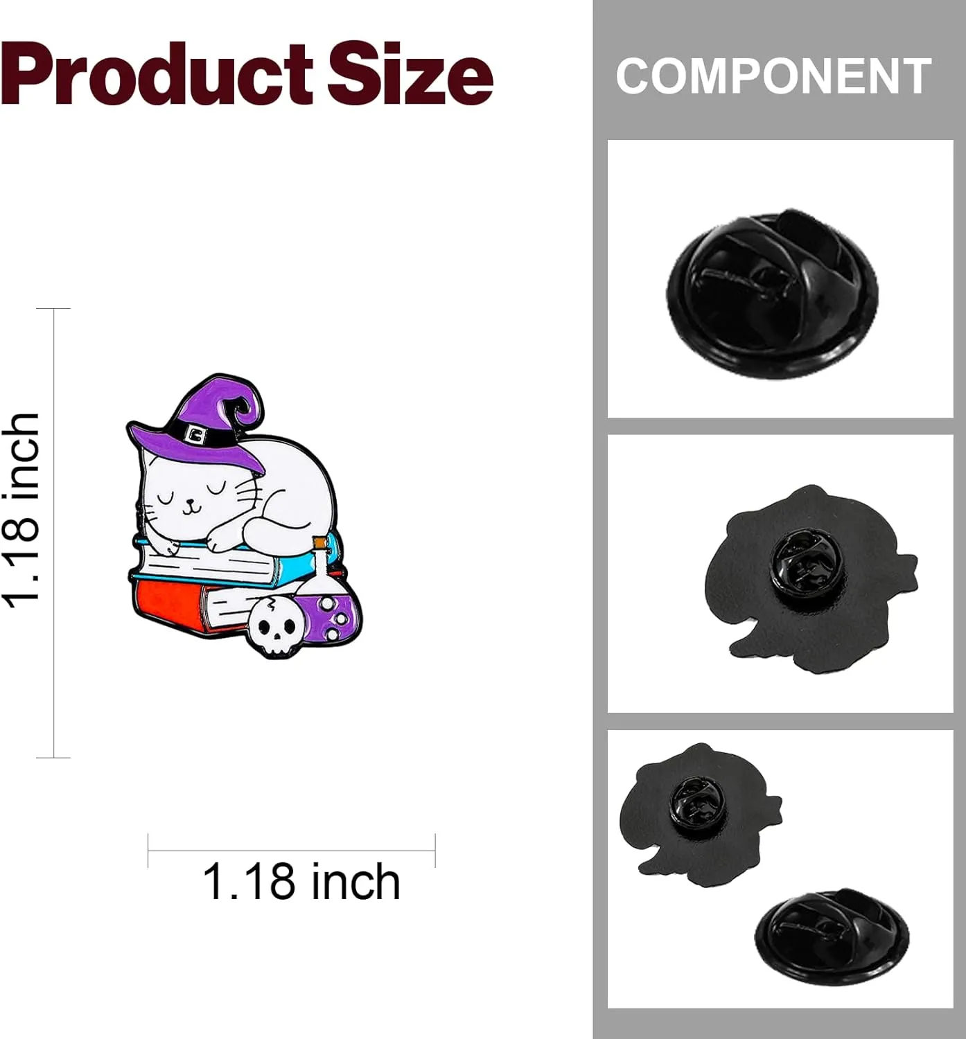 Boersma Enamel Lapel Pin,Cute Cat Pin for Backpacks, Alloy Cat Enamel Brooch Pin for Jackets Hats Decoration
