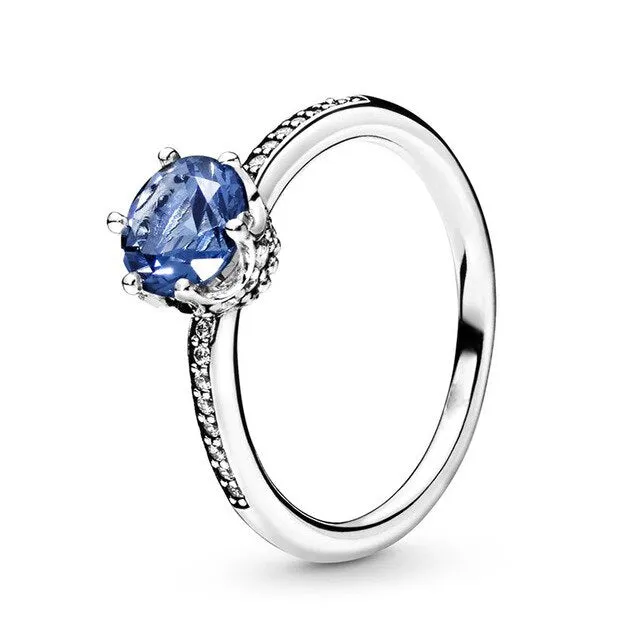 BRACE CODE New original European crown crystal ring woven wish bones beautiful ring wedding jewelry direct sales