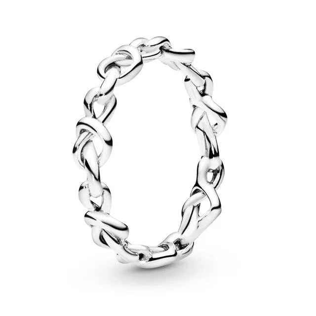 BRACE CODE New original European crown crystal ring woven wish bones beautiful ring wedding jewelry direct sales
