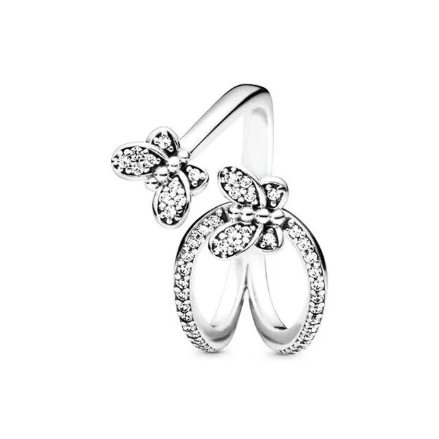 BRACE CODE New original European crown crystal ring woven wish bones beautiful ring wedding jewelry direct sales
