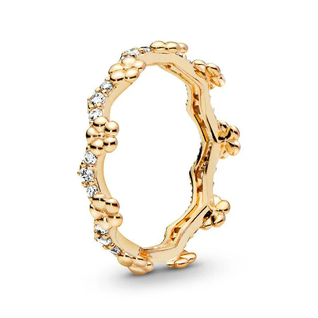 BRACE CODE New original European crown crystal ring woven wish bones beautiful ring wedding jewelry direct sales