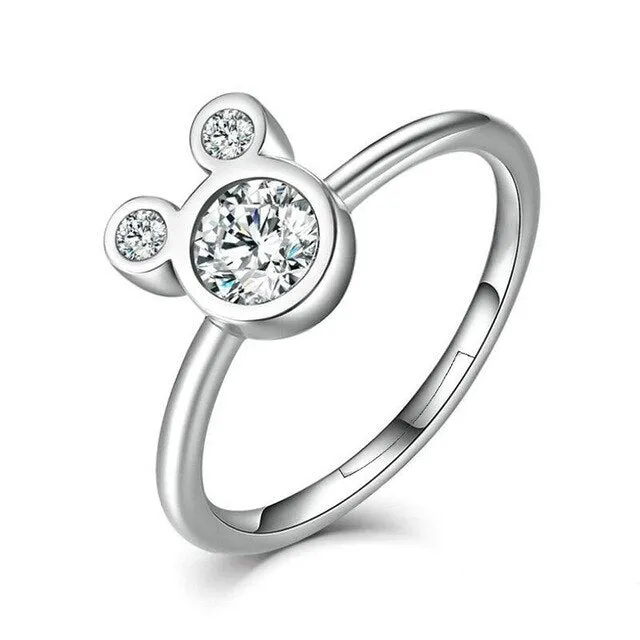 BRACE CODE New original European crown crystal ring woven wish bones beautiful ring wedding jewelry direct sales