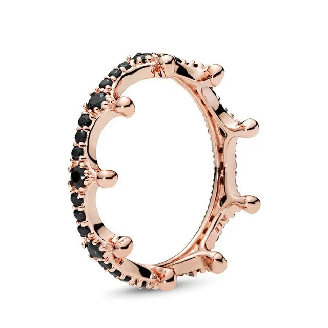 BRACE CODE New original European crown crystal ring woven wish bones beautiful ring wedding jewelry direct sales