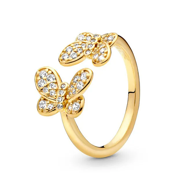 BRACE CODE New original European crown crystal ring woven wish bones beautiful ring wedding jewelry direct sales