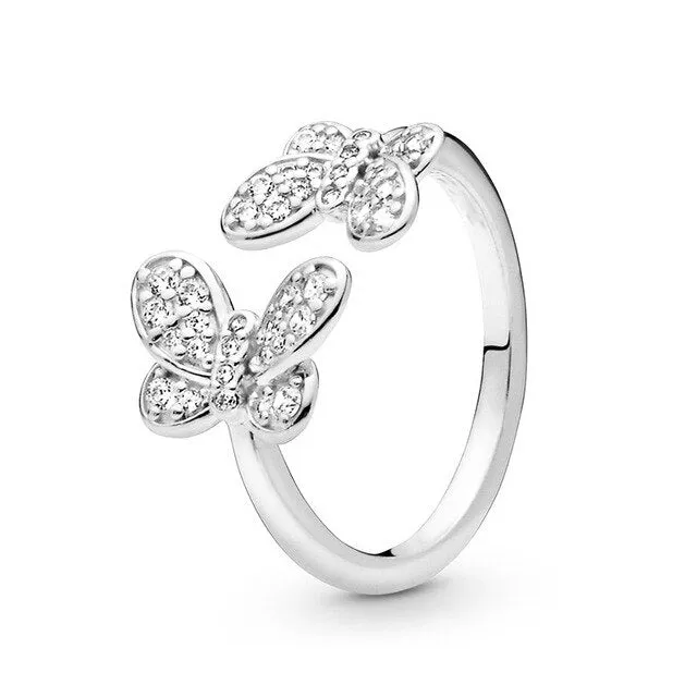BRACE CODE New original European crown crystal ring woven wish bones beautiful ring wedding jewelry direct sales