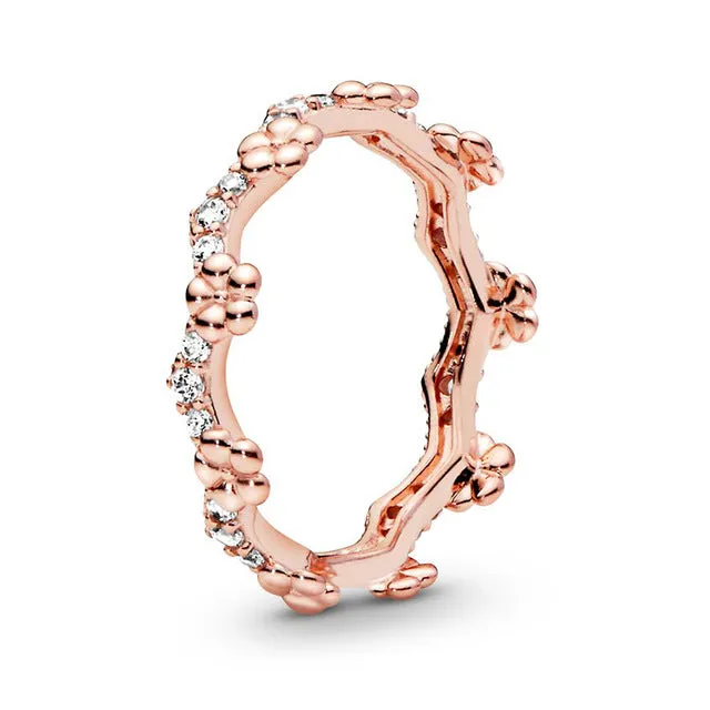BRACE CODE New original European crown crystal ring woven wish bones beautiful ring wedding jewelry direct sales