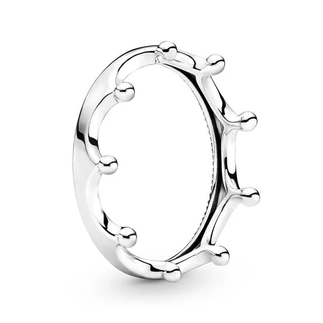 BRACE CODE New original European crown crystal ring woven wish bones beautiful ring wedding jewelry direct sales