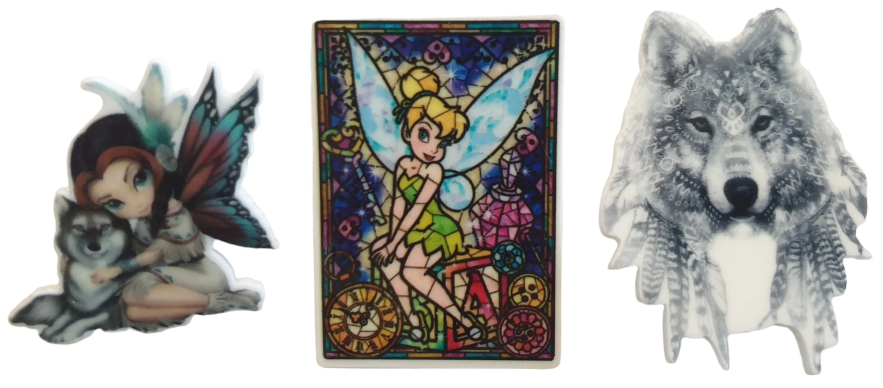 Brooch Trio Set - Fairies & Wolves