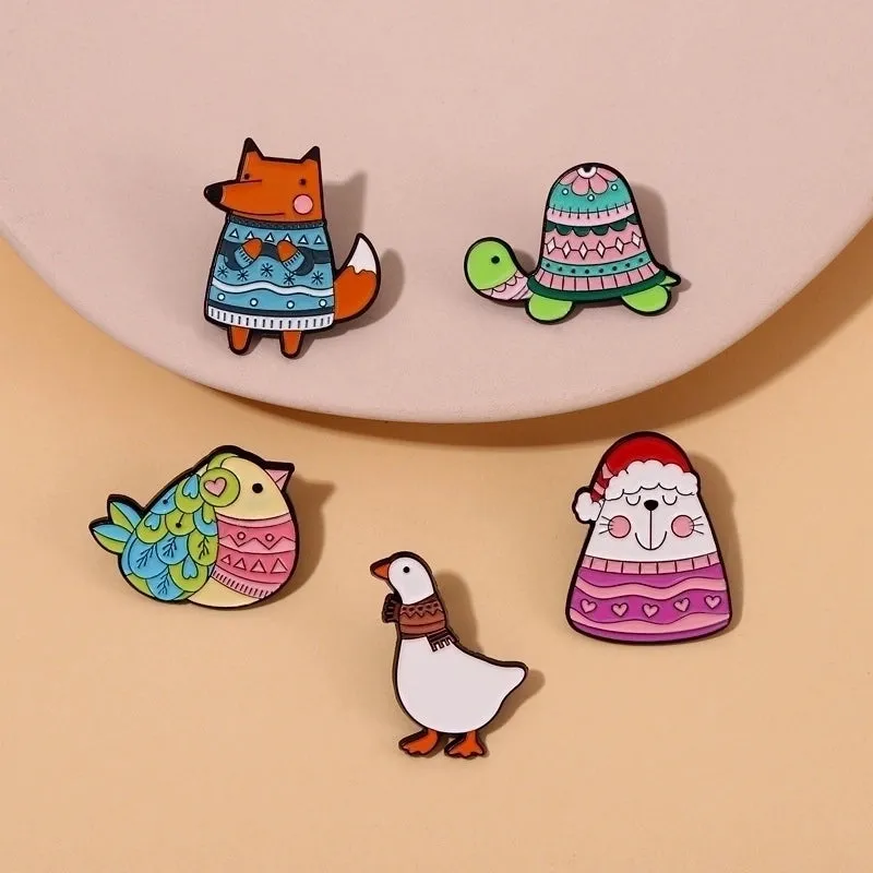 Cartoon Style Pin Animal Alloy Enamel Plating Women'S Brooches