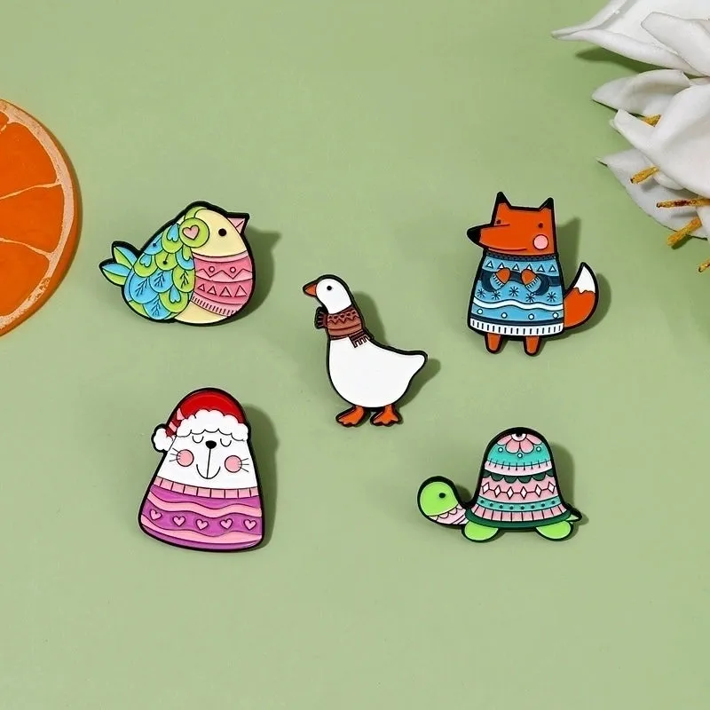 Cartoon Style Pin Animal Alloy Enamel Plating Women'S Brooches