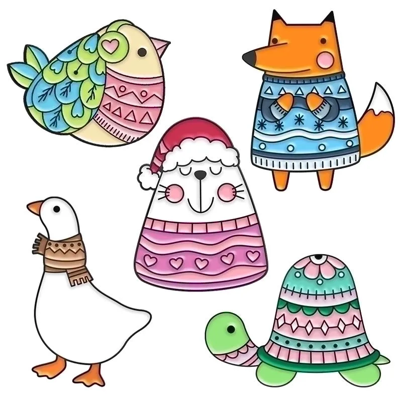 Cartoon Style Pin Animal Alloy Enamel Plating Women'S Brooches