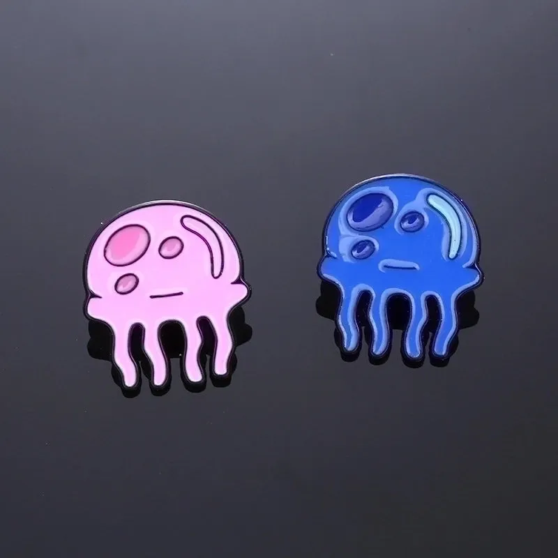 Cartoon Style Pin Jellyfish Alloy Enamel Women's Brooches