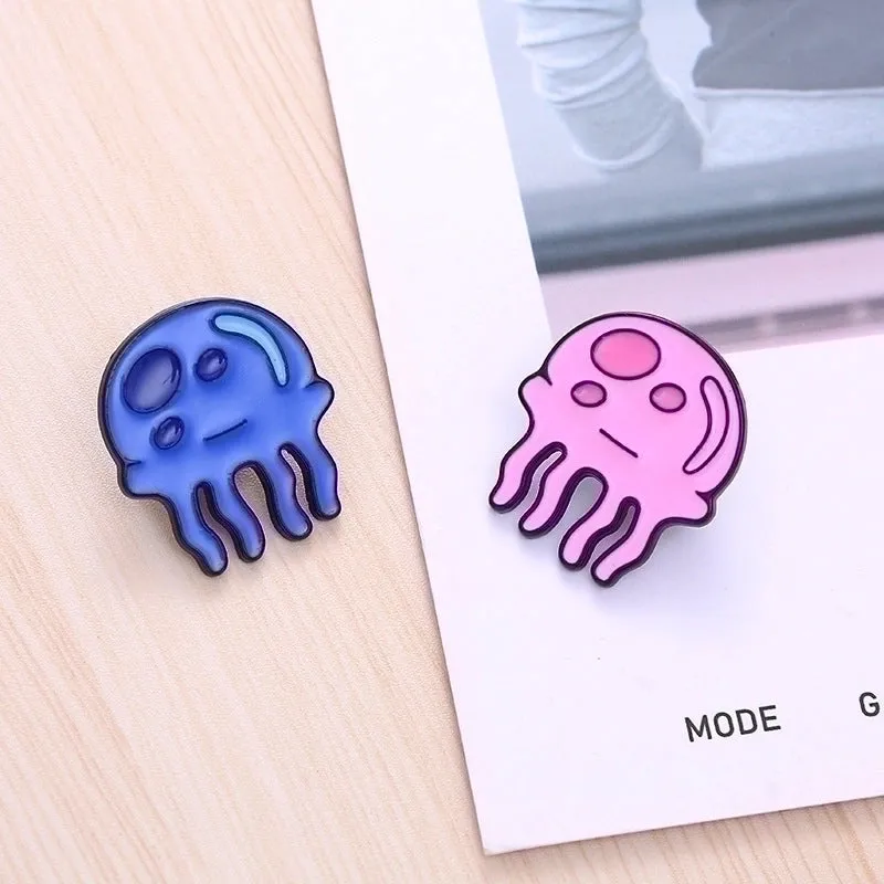 Cartoon Style Pin Jellyfish Alloy Enamel Women's Brooches