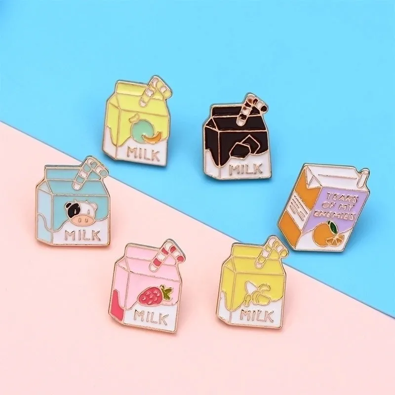 Cartoon Style Pin Letter Fruit Alloy Enamel Plating Unisex Brooches