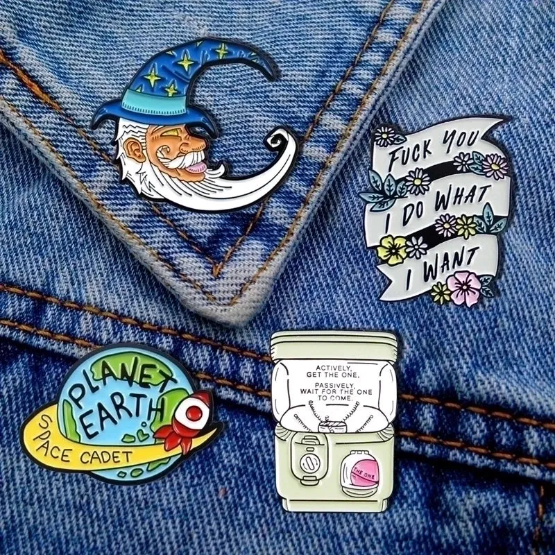 Casual Simple Style Pin Cartoon Earth Alloy Enamel Unisex Brooches