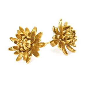 Chrysanthemum Flower Stud Earrings
