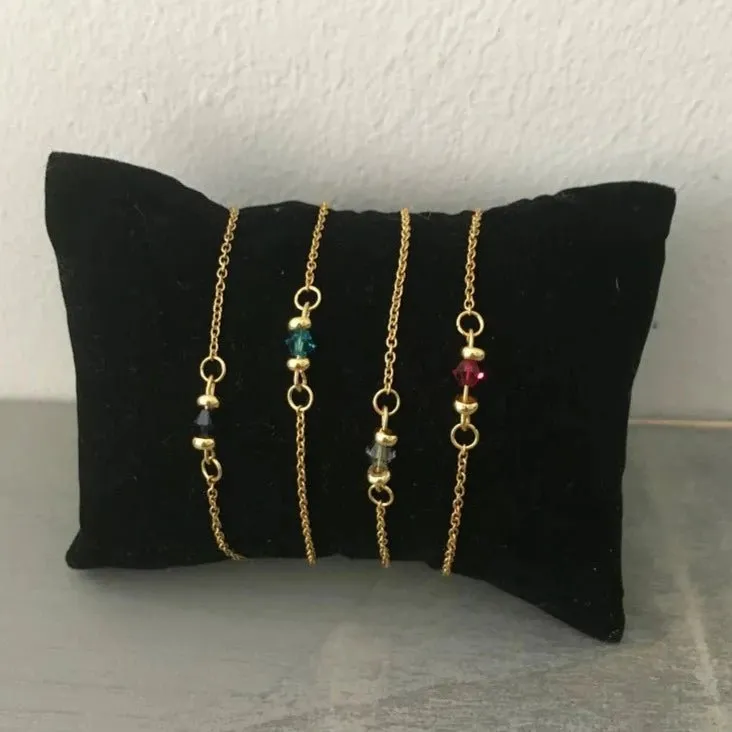 Clover Set of Women's Natural Stone and 24K Gold Plated Heishi Pearl Bracelets